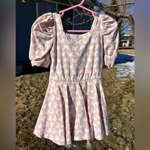 Pink and White Butterfly Twirl Drese 4T